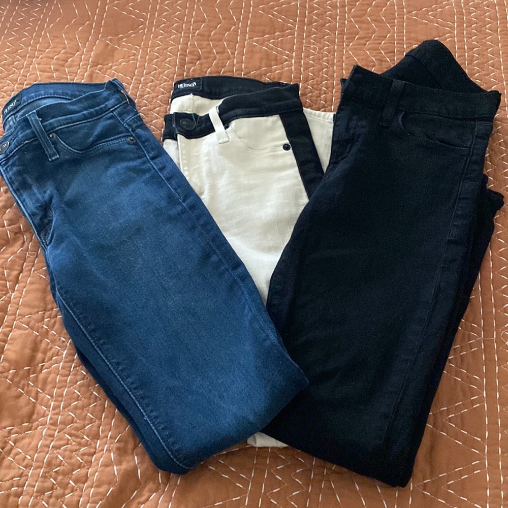 Bundle of 3 skinny stretch Hudson jeans